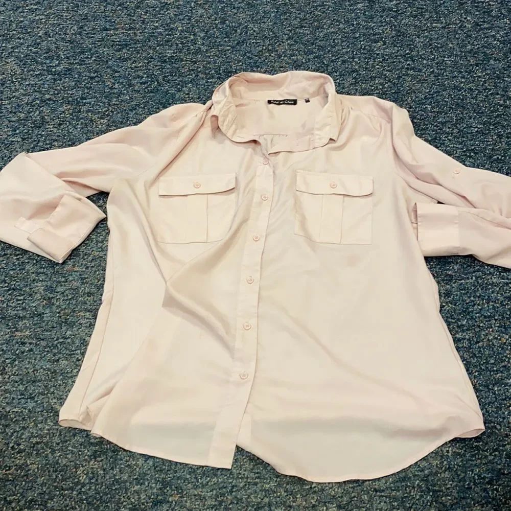 Lavender Button Down Top sz. XL